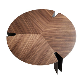 Журнальный стол 2113/MH2206A из орехового дерева и черной стали