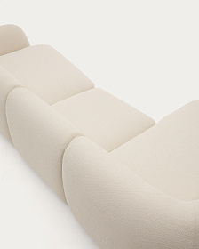 Модульный 4-местный диван Martina цвета экрю с левым шезлонгом 377 см