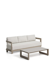 Комплект садовой мебели Nerano из алюминия цвета таупе