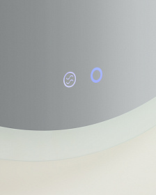 Круглое зеркало для ванной Mervi со LED подсветкой и защитой от запотевания Ø 60 см