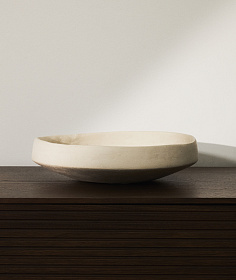 Кухонный поднос Mireni из папье-маше бежевый Ø 29 см