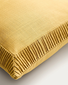 Чехол для подушки Luadia из желтого хлопка с плиссировкой, 50 x 50 см