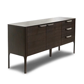 Сервант RONDA темный шпон ореха V36W1