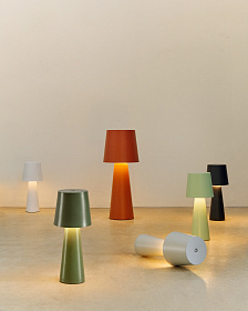 Arenys Большая переносная настольная лампа в белом цвете