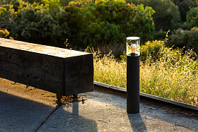 Проблесковый маячок Kila темно-серый/прозрачный H700 E27