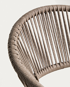 Уличный стул Alimia из бежевого алюминия с бежевой веревкой