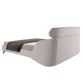 Кровать 7161/GC1725 из светло-серой ткани 180 x 200 см