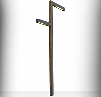Фонарный столб Zenete 400-3 серый / древесный