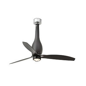 Матовый черный потолочный вентилятор Eterfan LED 128 см