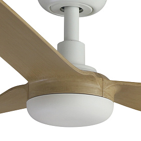 Потолочный вентилятор Punt белый/светлое дерево