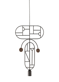 Подвесной светильник Wooden Dots WDS09 Gold/walnut
