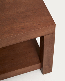 Приставной столик Norani из массива акации с отделкой шпоном акации, 90 x 90 см