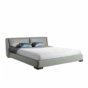 Двуспальная кровать с изголовьем 7066 искусственная кожа со стальными ножками