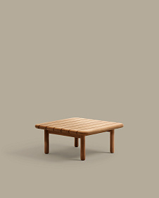 Журнальный столик Turqueta из массива тикового дерева, 70 x 70 см