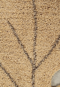 Ковер Лист монстеры - медовый 120*180