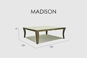 Стол журнальный Madison квадратный BRONZE 120x120 