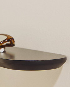 Комплект из 2 полок Arely из МДФ с черным лаковым покрытием, 35 см/55 см