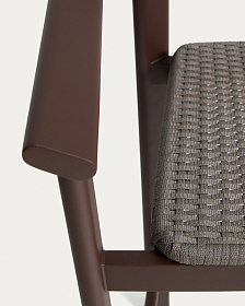 Уличный барный стул Erice из алюминия и веревки коричневого цвета, 75 см
