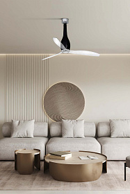 Потолочный вентилятор Eterfan прозрачный/черный Ш128 см