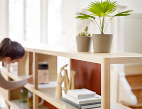 Книжный шкаф Kai с 3-мя полками из светлого дуба