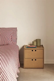 Прикроватная тумбочка Wally 2D натуральный