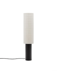 Напольная лампа Dulan из черного металла с абажуром из хлопка