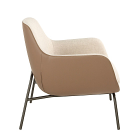 Кресло 5099/A226 с обивкой из ткани и экокожи