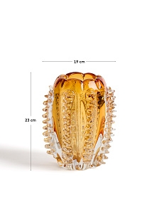 Оранжевая стеклянная ваза Nicora, 23 см