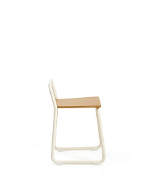 Tinn Стул из ясеневого шпона с бежевой металлической конструкцией