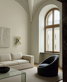 Настенный светильник Hita состаренное золото/белый мрамор