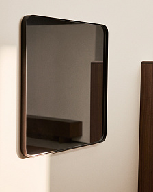 Зеркало Marco черное металлическое 60 x 60 см