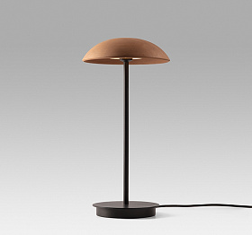 Настольная лампа Abisal s Plato L black RAL 9005 с плафоном из терракоты