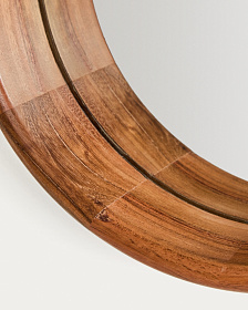 Зеркало Berale из акации, диаметр 30,5 см