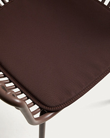 Уличный стул Surpika из пластика и коричневой стали