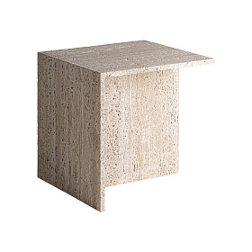 Приставной столик Theuville из травертина 50x50