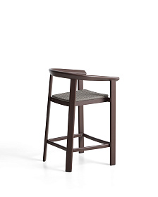 Уличный полубарный стул Erice из алюминия и веревки коричневого цвета, 75 см