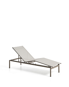Шезлонг Lesina из алюминия и ткани цвета экрю
