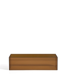 Журнальный столик Orlia из коричневого закаленного стекла, 110 x 50 см