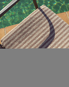 Подушка для стула Dirome в бежевую полоску, 100% ПЭТ, 40 x 40 см