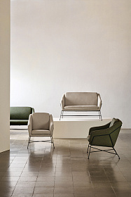 Brida Кресло зеленое на черных стальных ножках