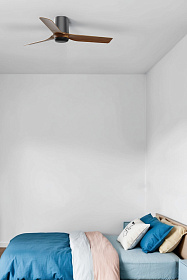 Потолочный вентилятор MINI PUNT TUB S Ш900mm черный 3 PALAS темное дерево