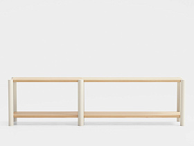 Стеллаж Bona 120 cm 2S + extension 80 cm 2S кремовый