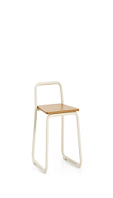Tinn Стул из ясеневого шпона с бежевой металлической конструкцией
