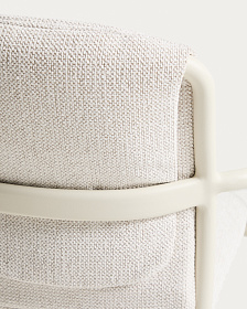 Уличный стул Linosa из бежевого алюминия с бежевой подушкой