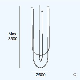 Подвес Tubs Modular Pendant Triplex Arch Cross 00-A078-05-M1