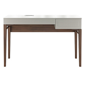 Письменный стол MARBELLA шпон ореха F, матовый лак RAL9002