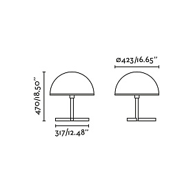 DOME M Настольная лампа черная 1XE27