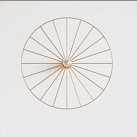 Бра Wheel 60 см золотой + цоколь 15 см золотой