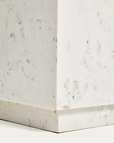 Журнальный столик Sorein из белого мрамора 50 x 50 см