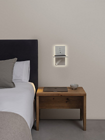 Бра с полкой E-lamp белое 05-7606-14-14